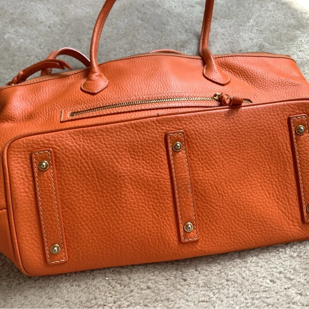 Dooney and Bourke Genuine Leather handbag. Orange - Picture 8 of 10